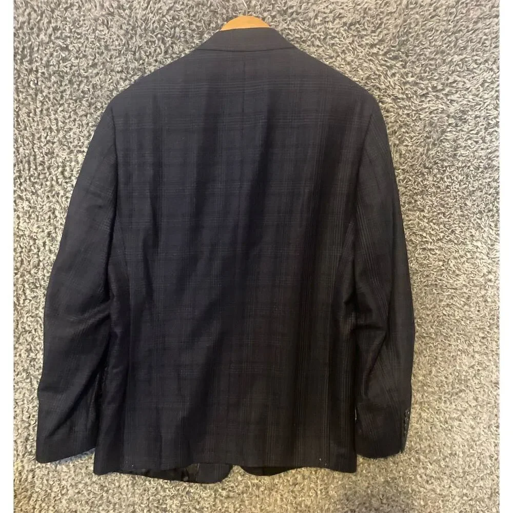 Calvin Klein Men's Check Blazer Size 40 Multicolor Formal Slim Fit